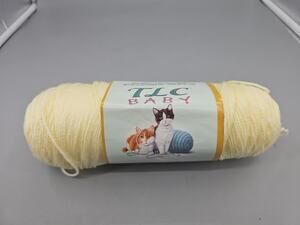 TLC Baby Yarn 1 Skein Powder Yellow 5ozs Vintage